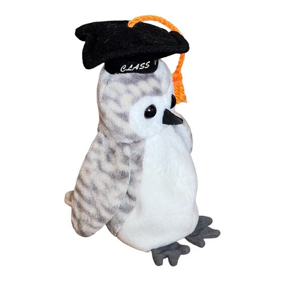 TY Beanie Baby Wiser the Owl Graduate Class of '99 with Heart Tag Graduation - Picture 2 of 9
